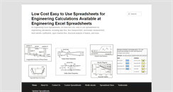 Desktop Screenshot of engineeringexcelspreadsheets.com