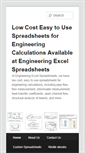 Mobile Screenshot of engineeringexcelspreadsheets.com