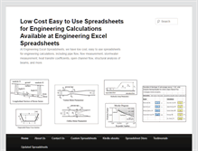 Tablet Screenshot of engineeringexcelspreadsheets.com